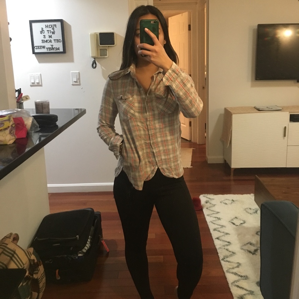 UO plaid shirt with pockets